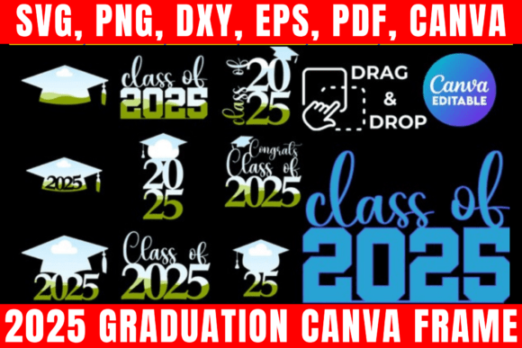 Download 2026 Graduation Canva Frame Template - Graduation canva frame Collection