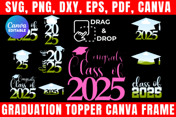 Download Graduation Topper Canva Frame Template - Premium Bundle