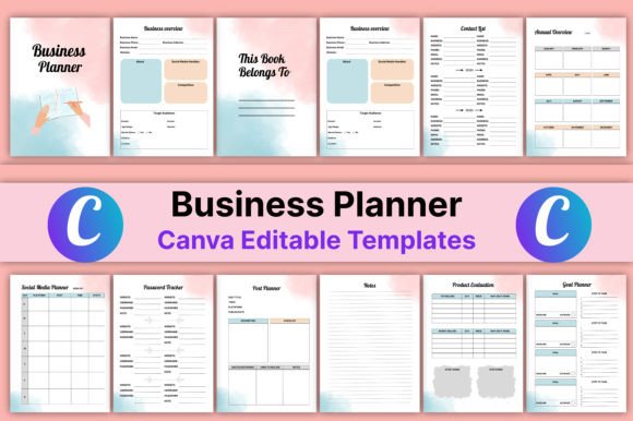 Download Editable Business Planner Canva Template - Premium Resources