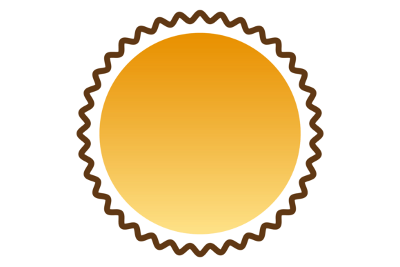 Download Round Golden Sticker Blank Template. Shi - Blank template Collection