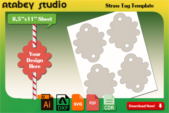 Download Straw Tag Printable / Blank Template Svg - Blank template Collection