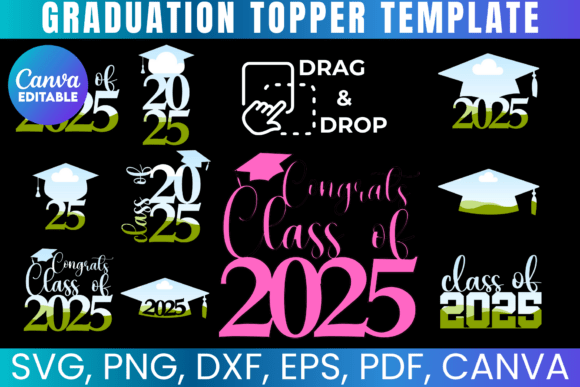 Download Graduation Topper Canva Frame Template - Premium Bundle