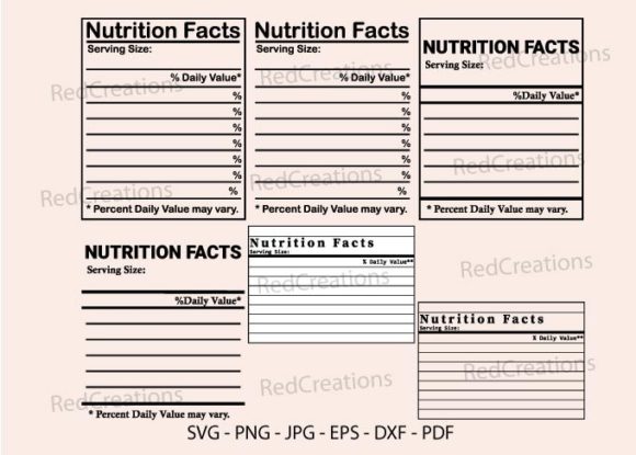 Download Nutrition Facts Svg,  Blank Template - Blank template Collection