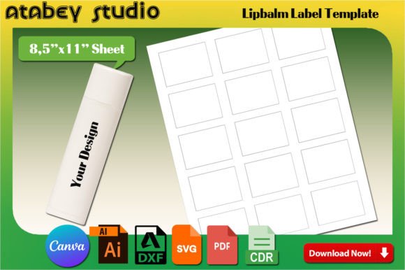 Download Lip Balm Label Blank Template Lip Stick - Blank template Collection
