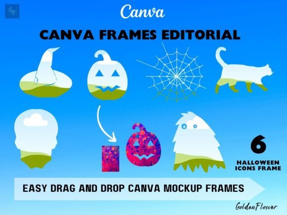 Download Halloween Icons Frame Canva Collection - Canva collection Collection